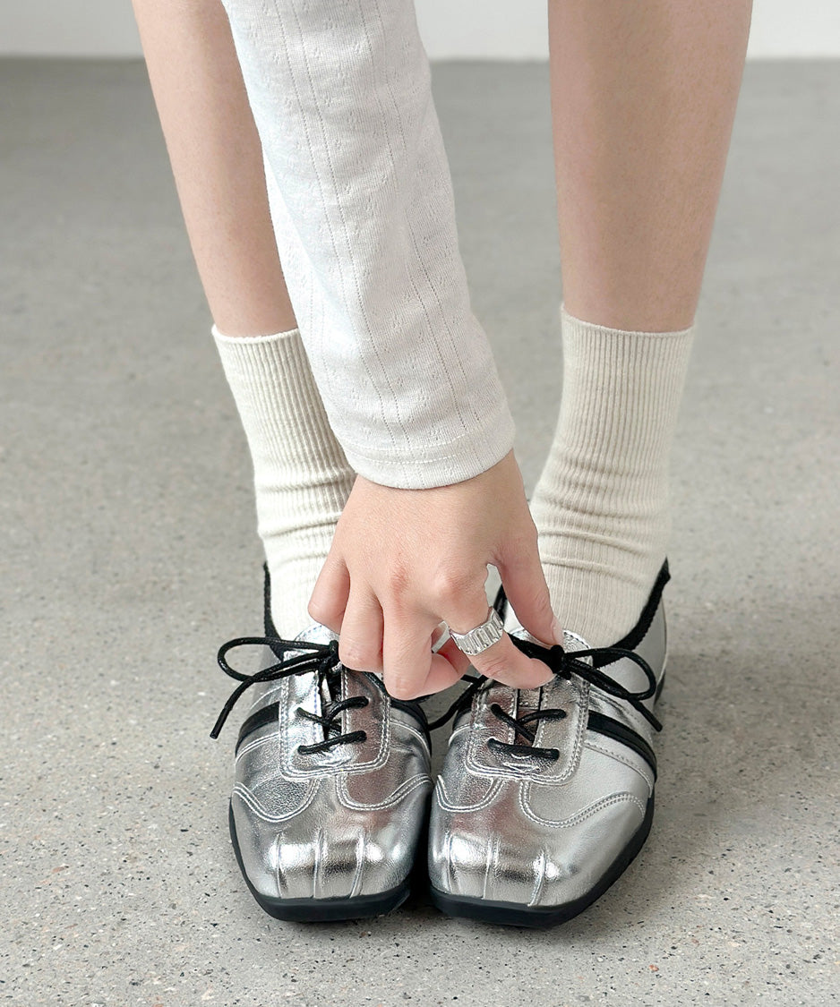 Sculpted Lace Up Shoes