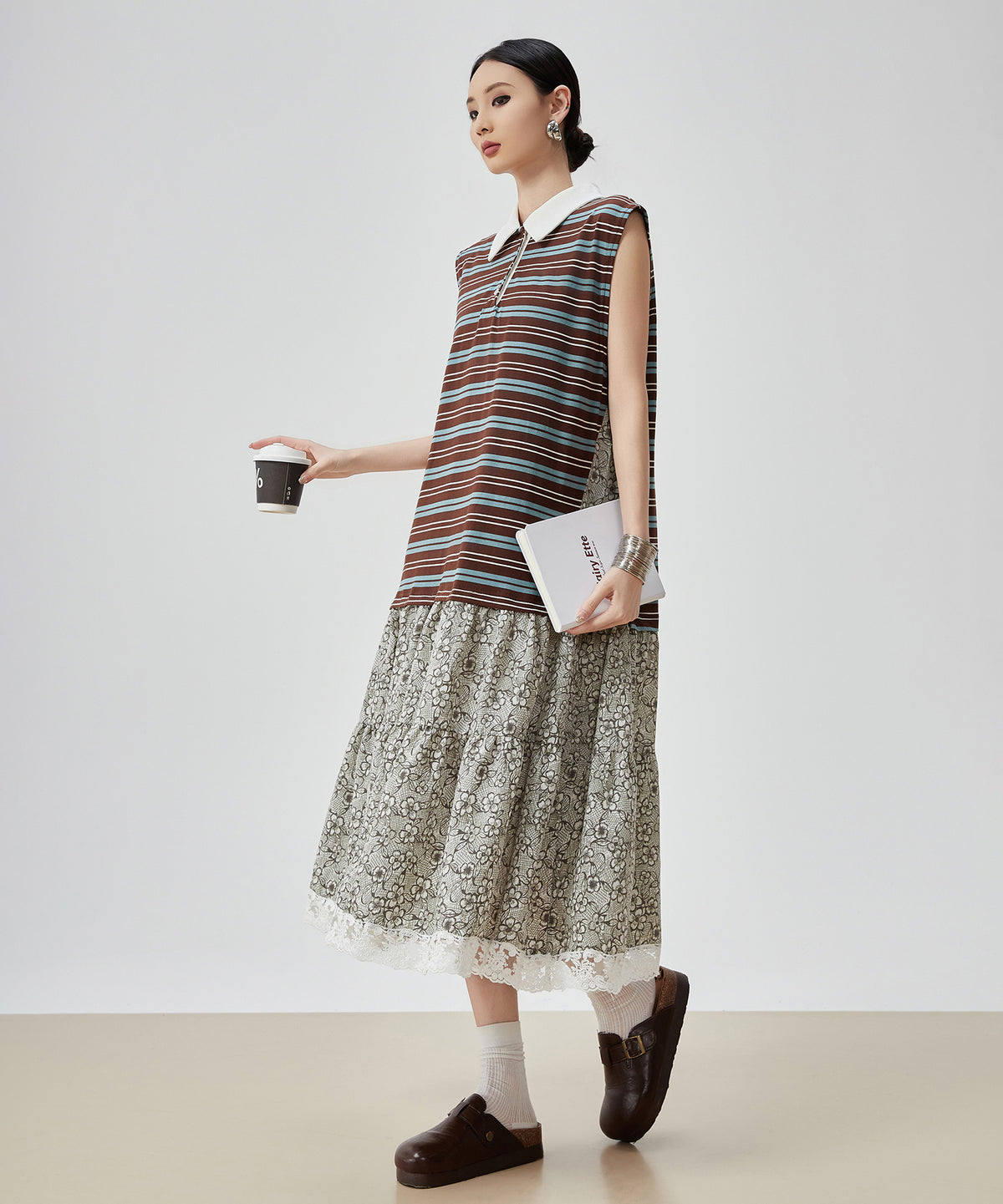 Stripe & Lace Harmony Dress