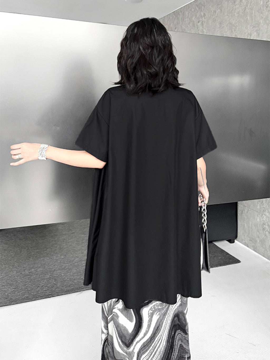 Layer Flare Gathered Blouse