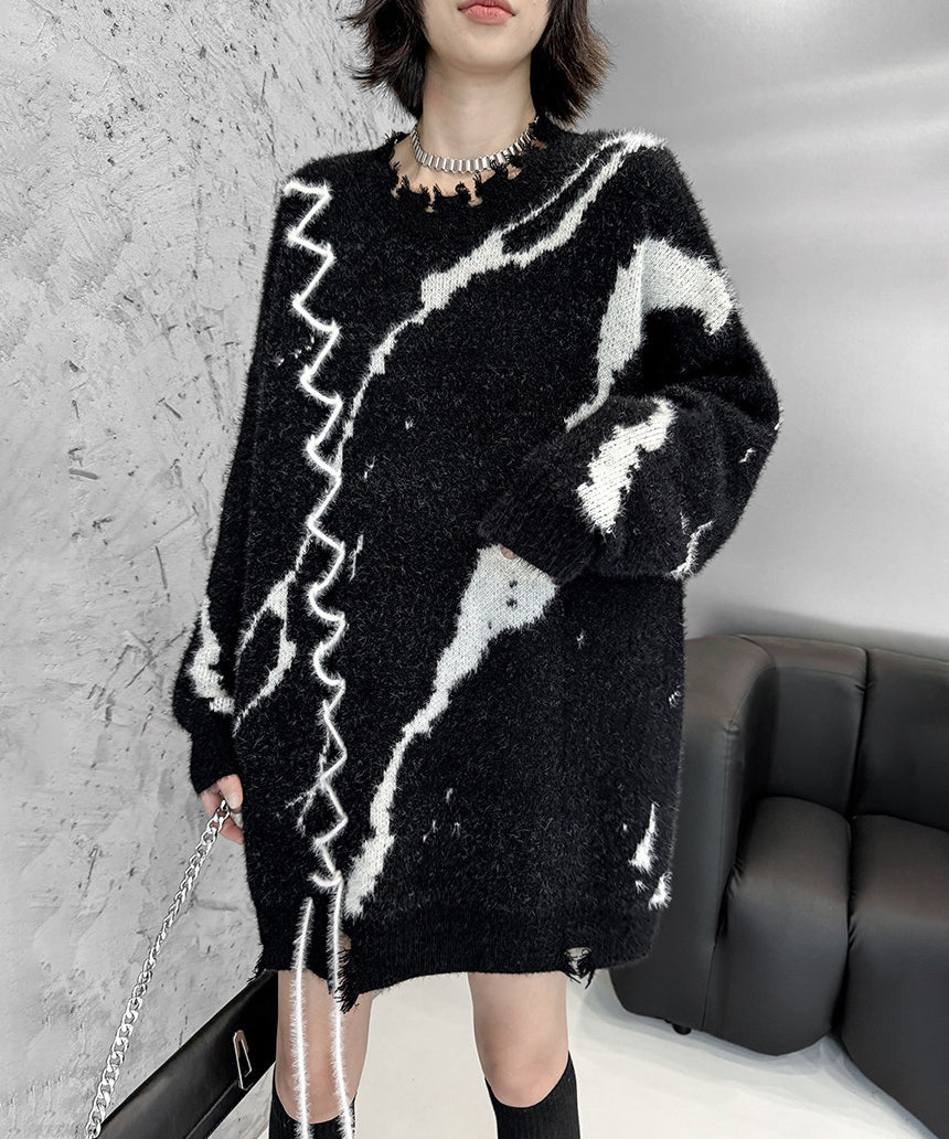 Zigzag Brush Knit Top