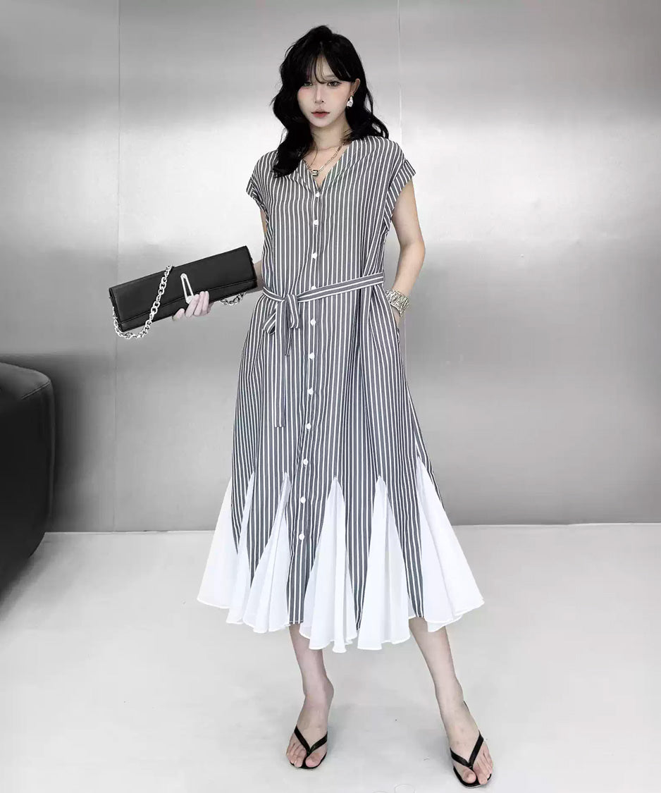 Stripe Veil Dress