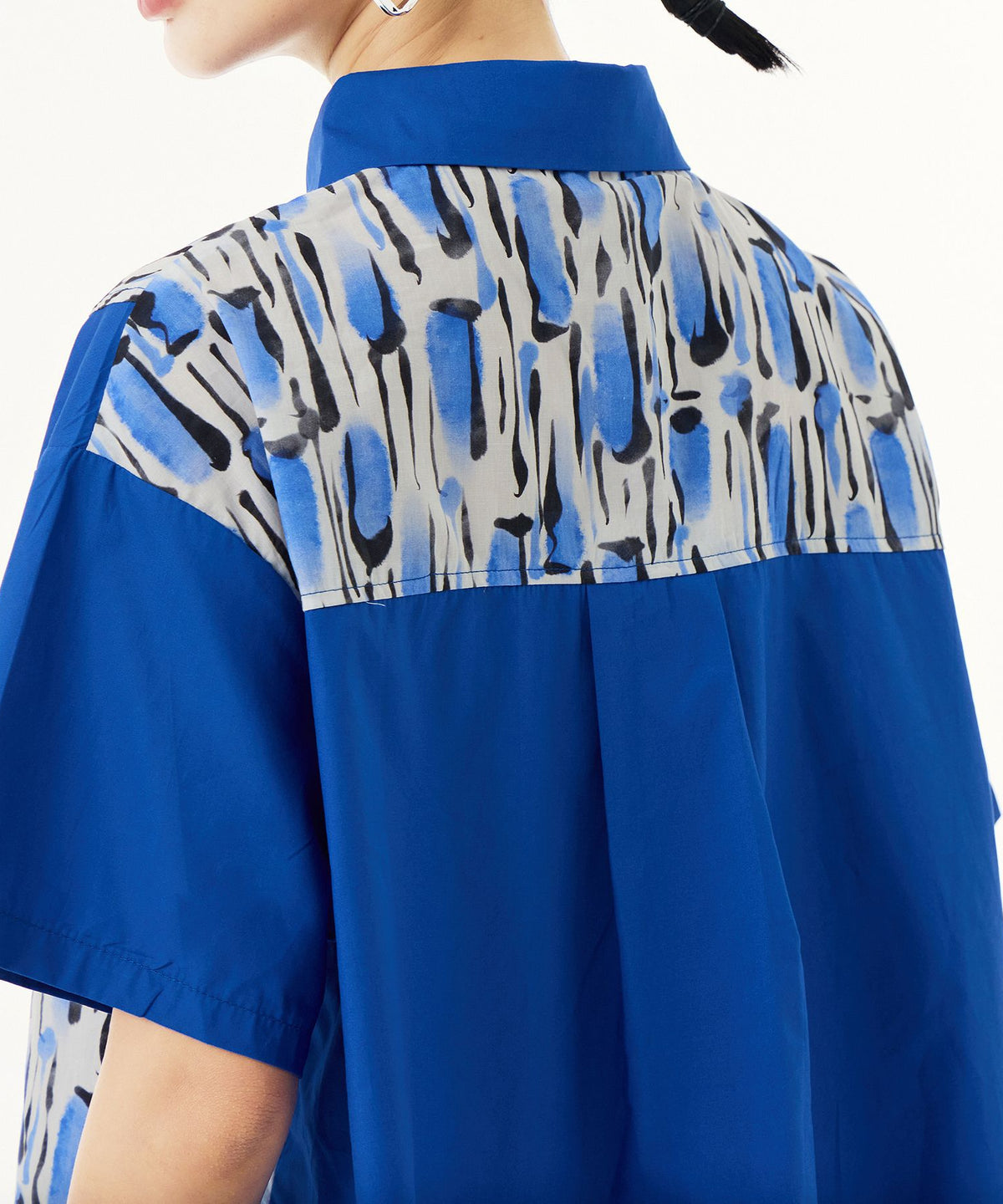 Blue Graphic Blouse