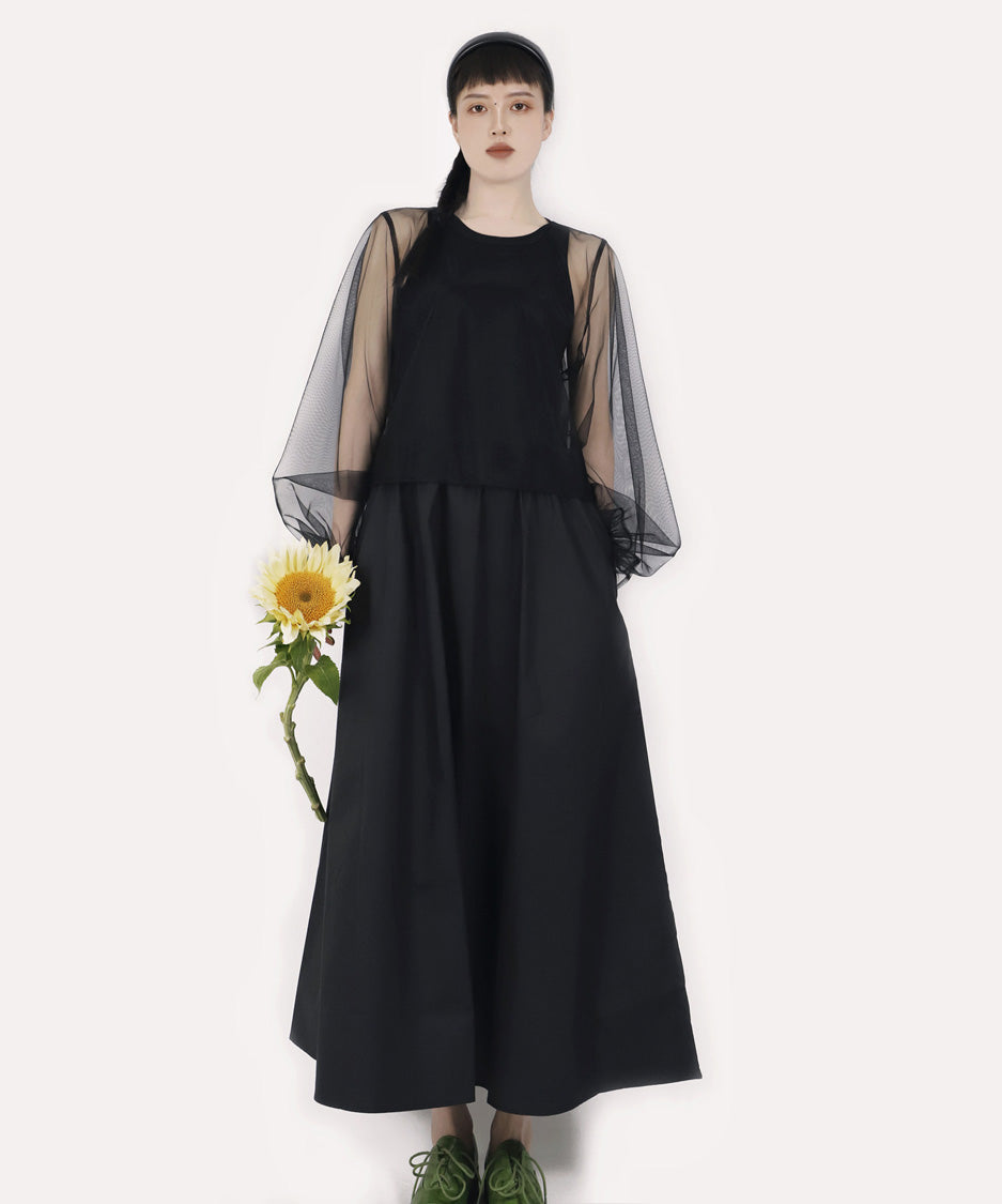 Aerial Veil Sleeve Top