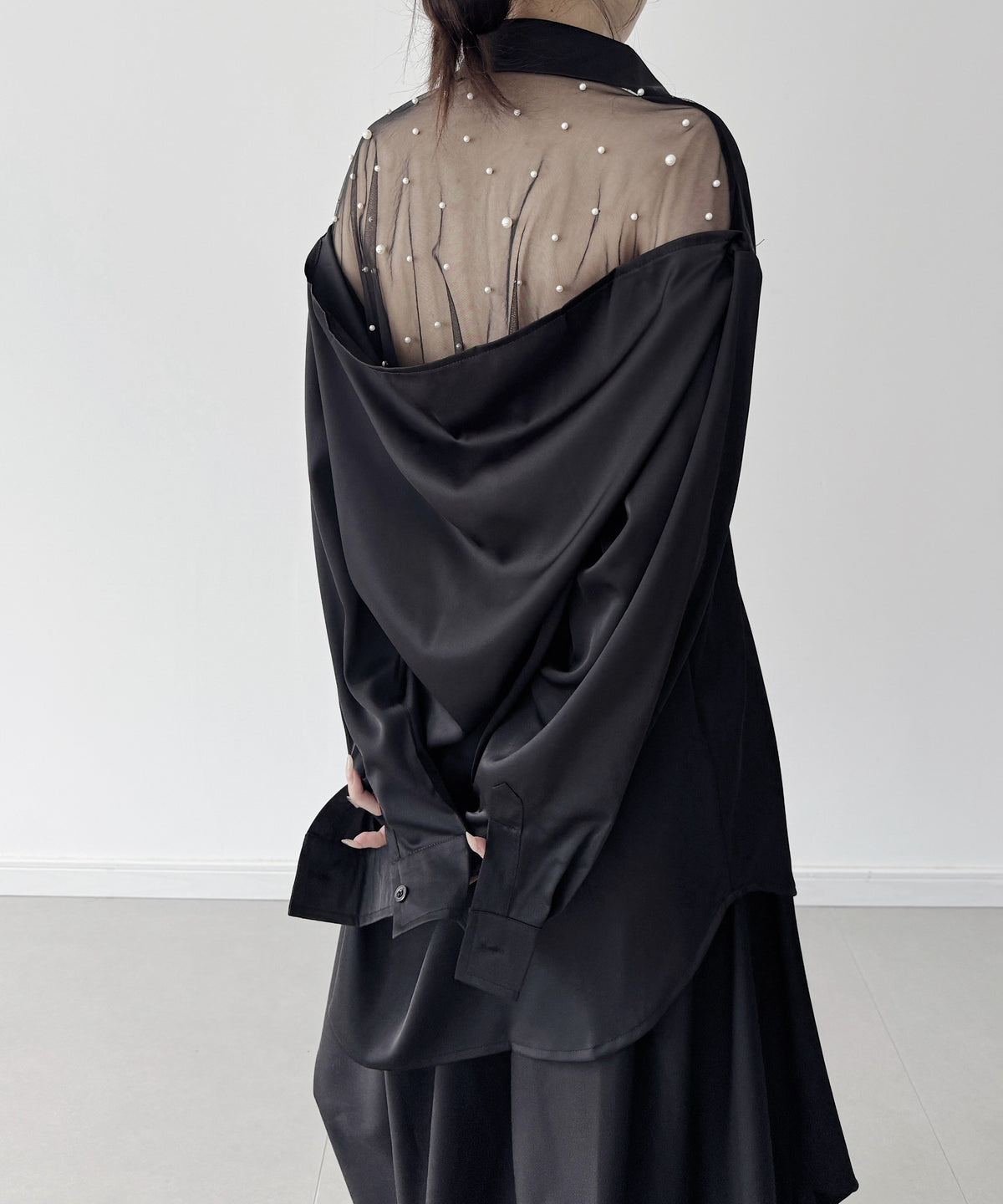 Pearl Sheer Back Blouse