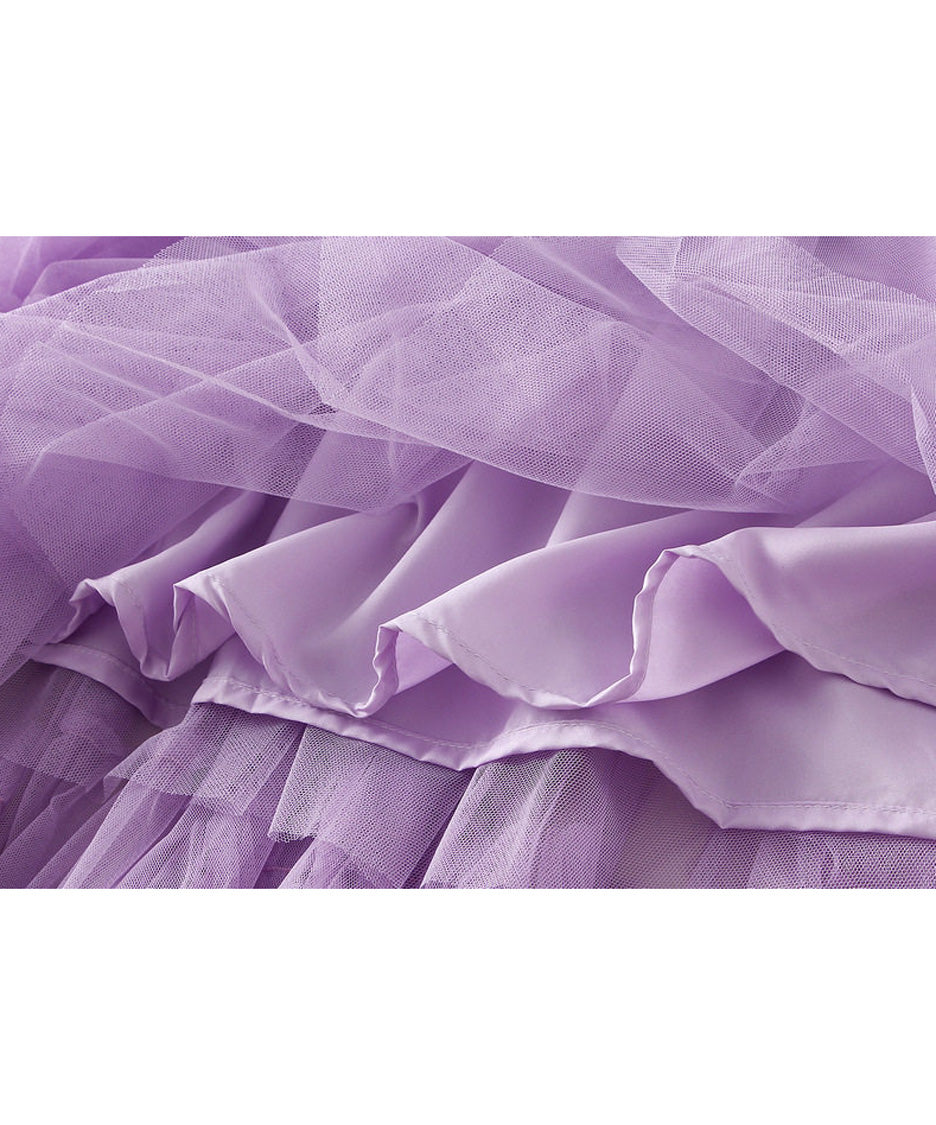 Volume Tiered Tulle Maxi Skirt