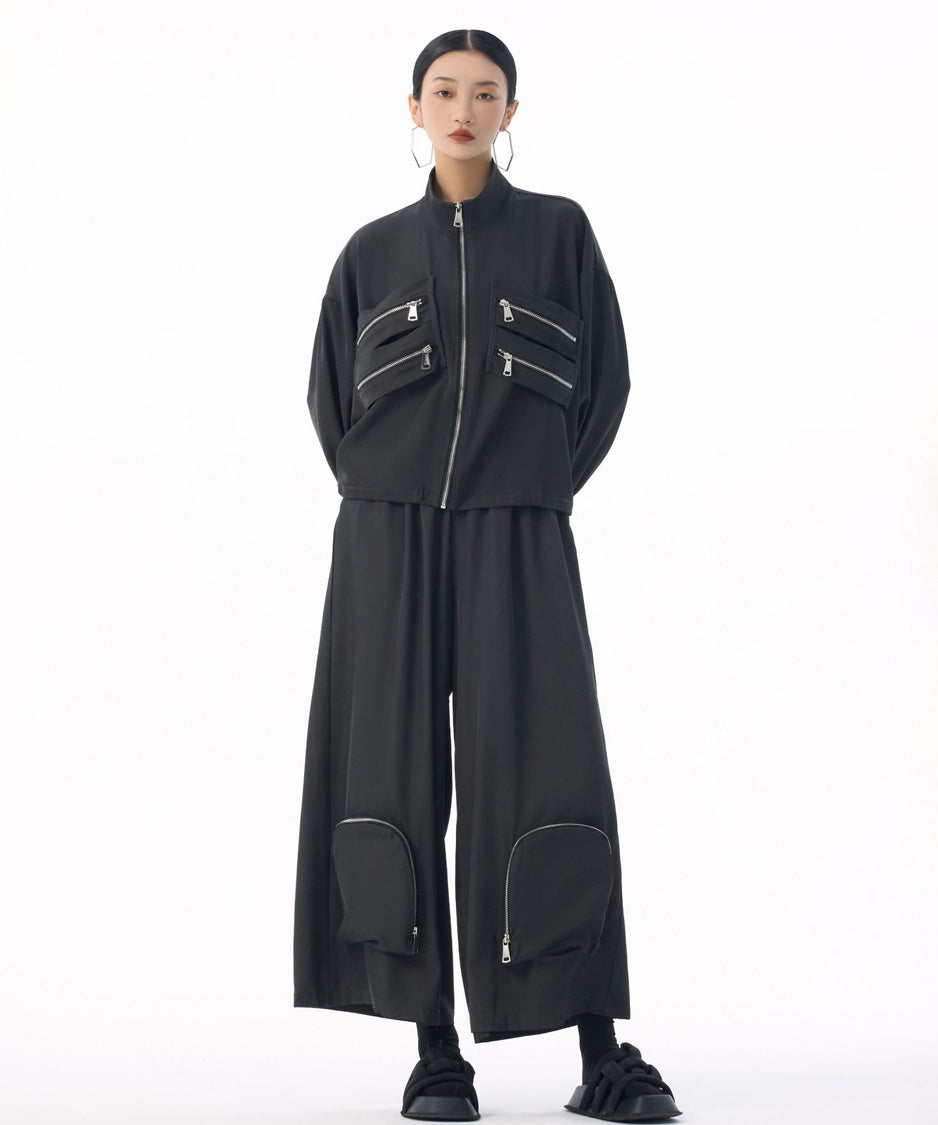 Zip Pocket Wide Pants