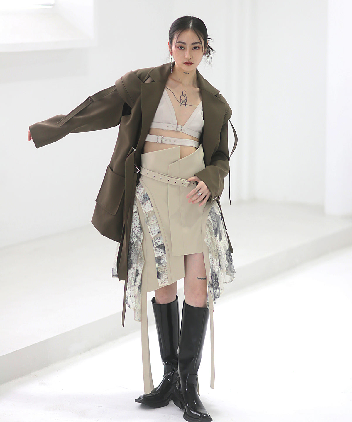 Split Layered Buckle Jacket