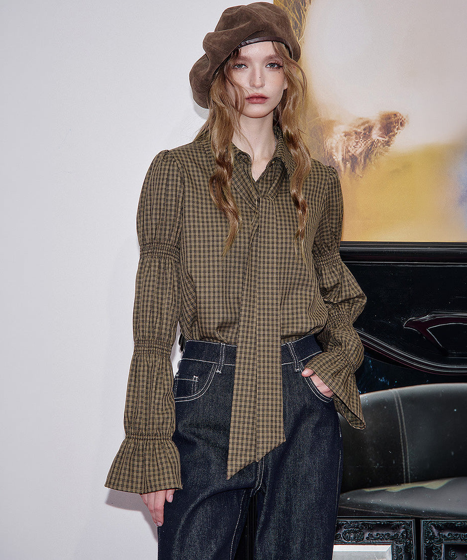 Check Muse Blouse