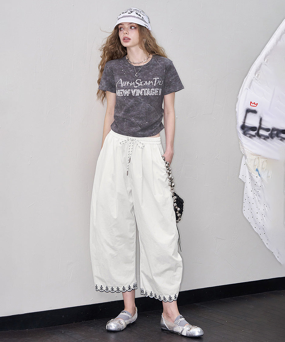 Cloud Hem Balloon Pants