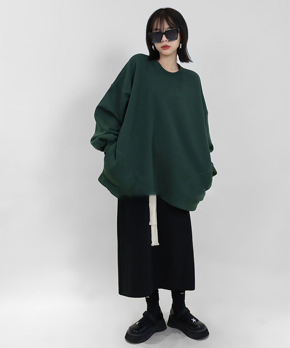 Ribbon Slit Sweat Skirt