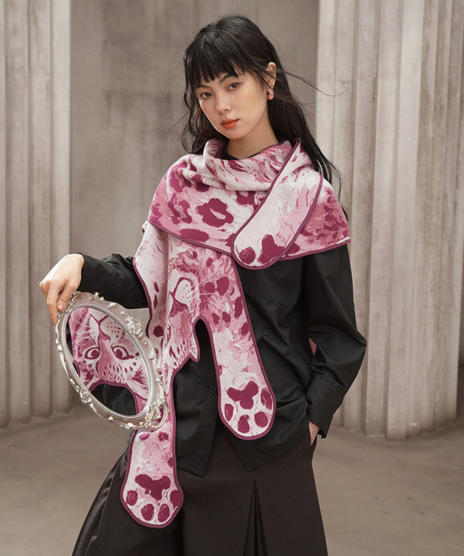 Leopard Art Knit Stole