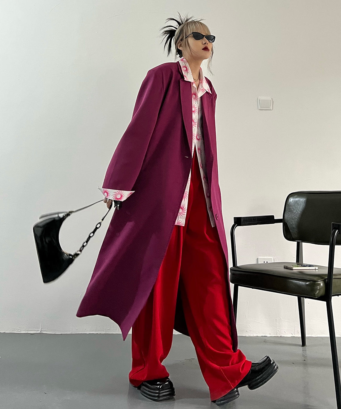 Magenta Long Coat