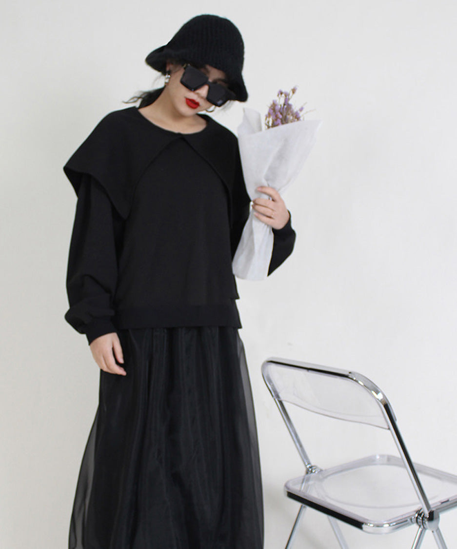 Cape Collar Sweatshirt