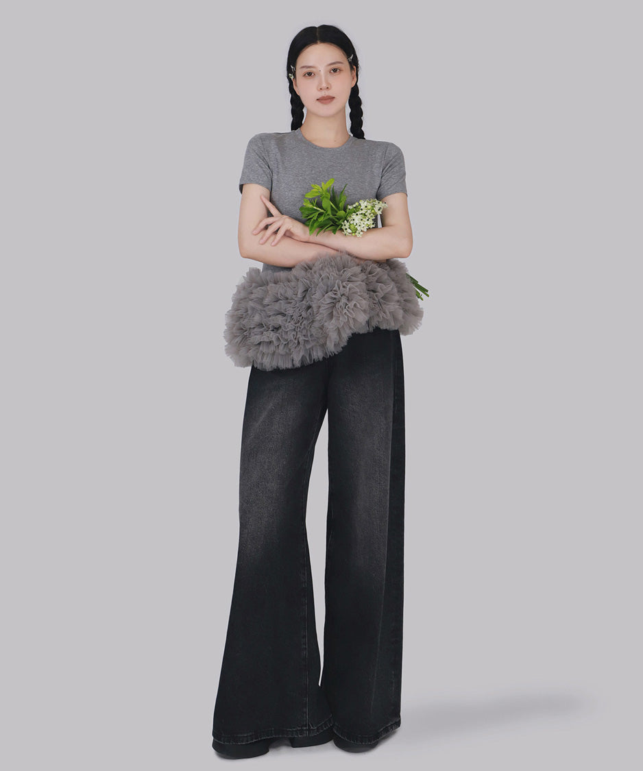 Orphina Ruffle Hem Top