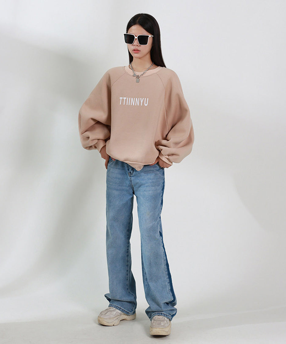 Soft Letter Volume Sweatshirt