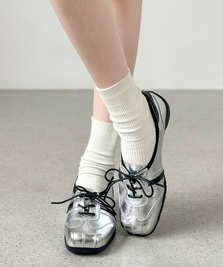 Sculpted Lace Up Shoes