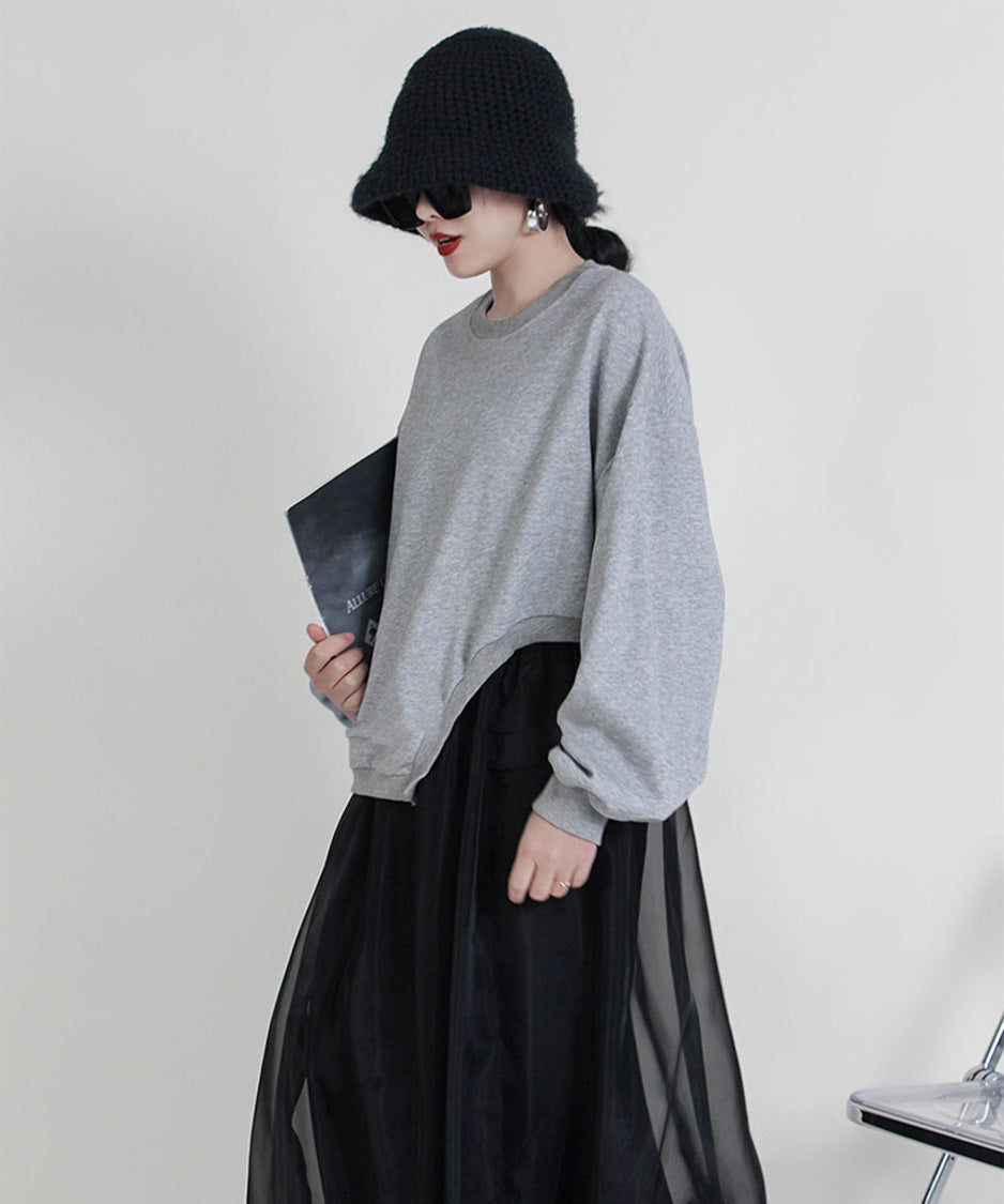 Asymmetric Hem Sweatshirt