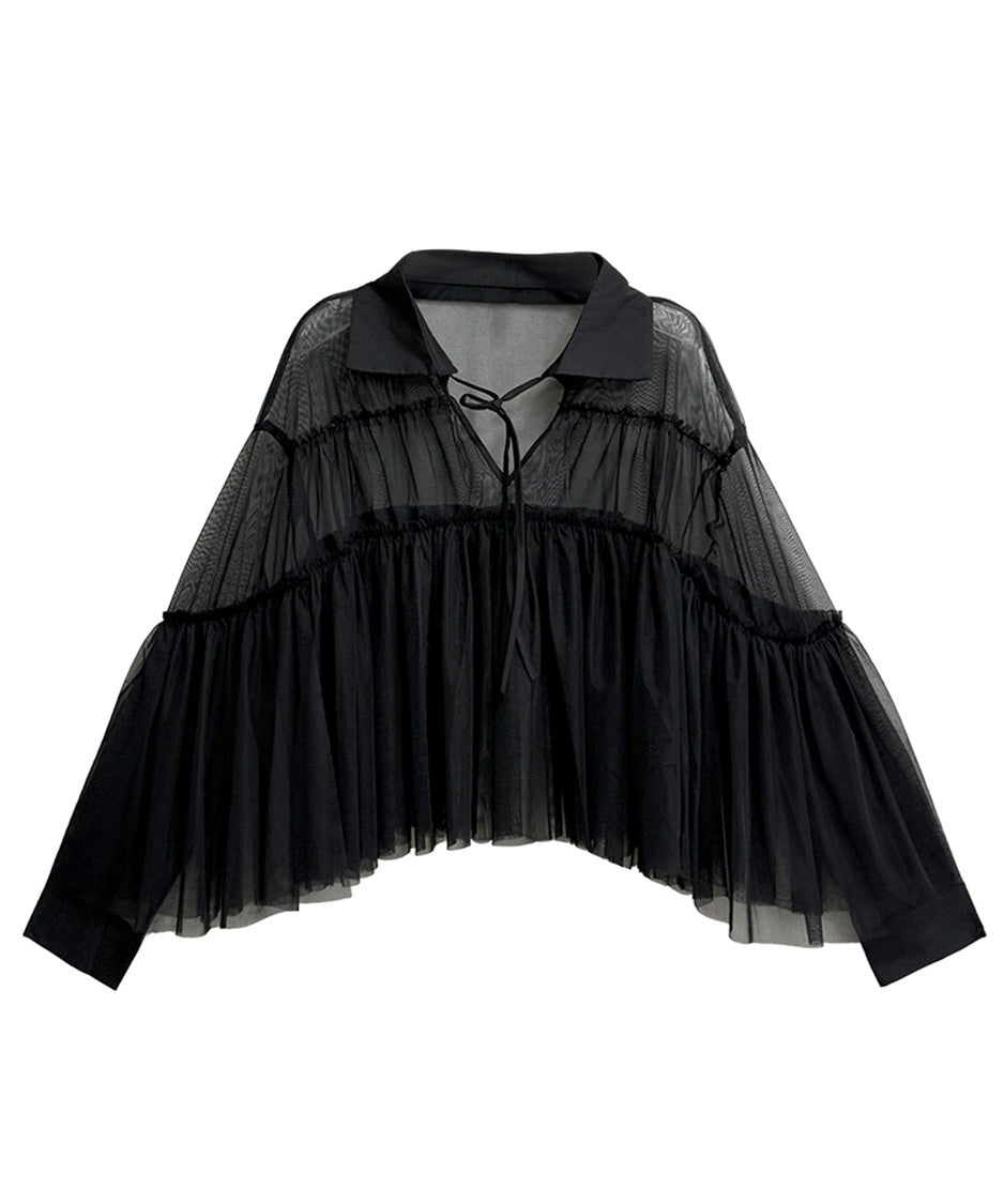 Sheer Gather Volume Top