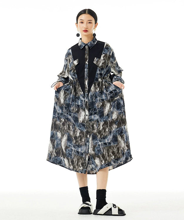 Brushstroke Yoke Dress