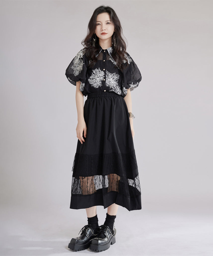 Floral Sheer Blouse