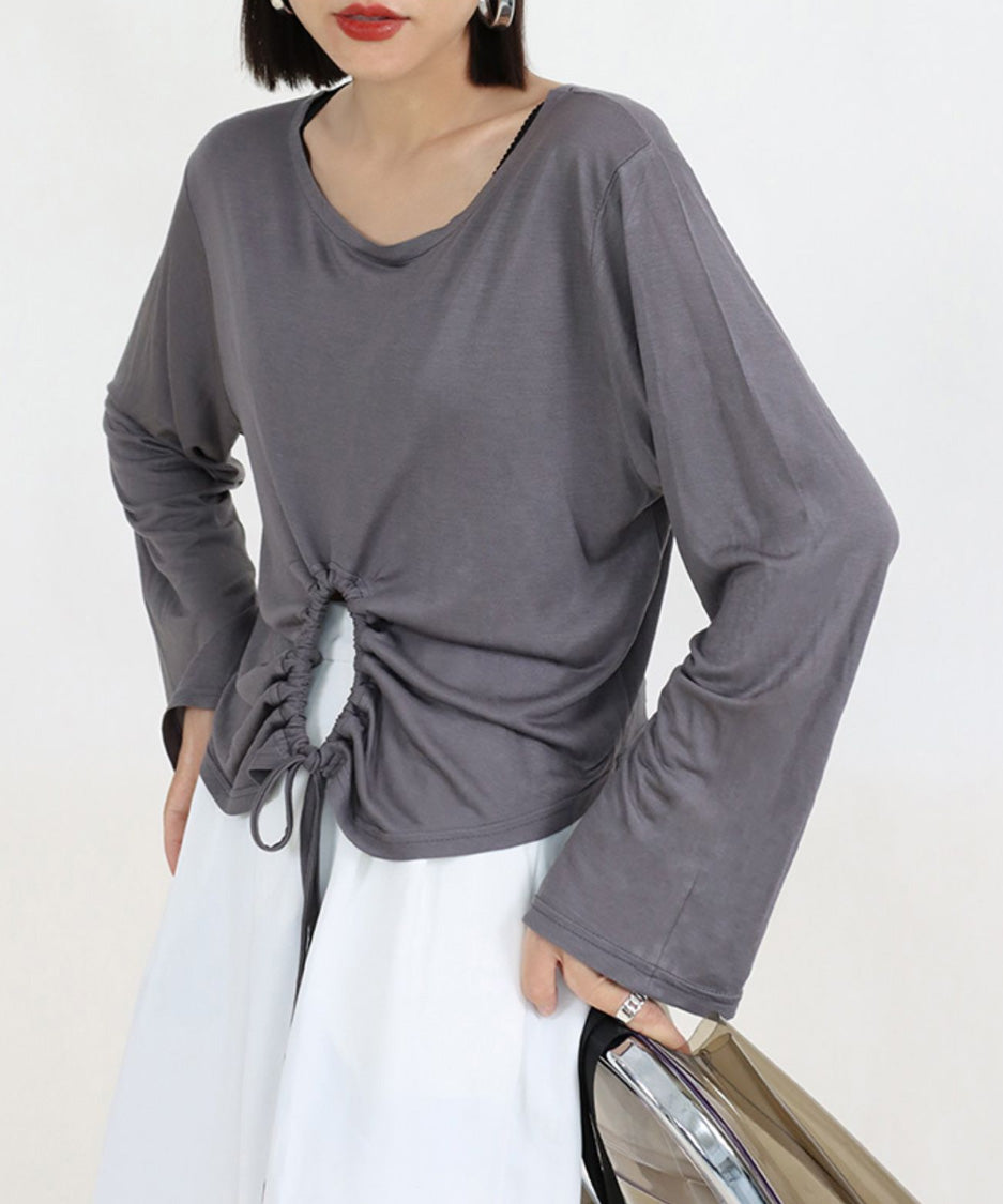 Drawstring Drape Top