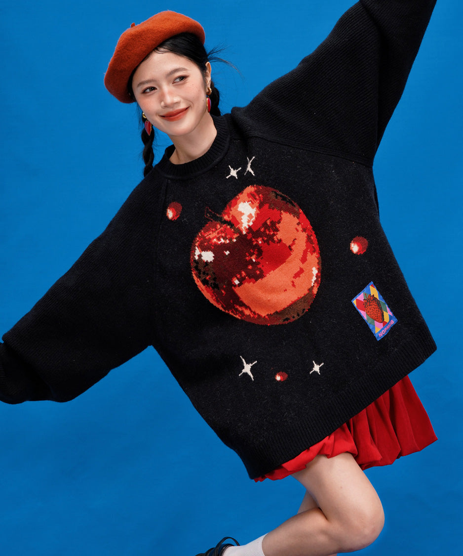 Pixel Apple Knit Sweater