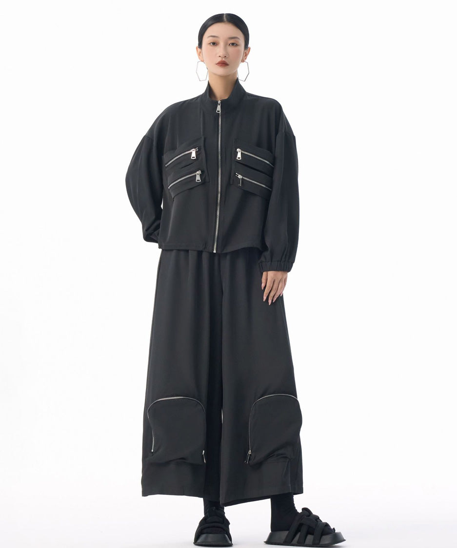 Zip Pocket Wide Pants