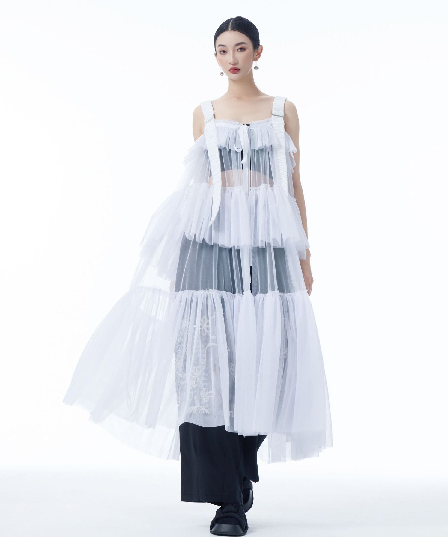 トップス tulle tiered tunic camisole Tulle Tiered Camisole Layer Top – LONDA