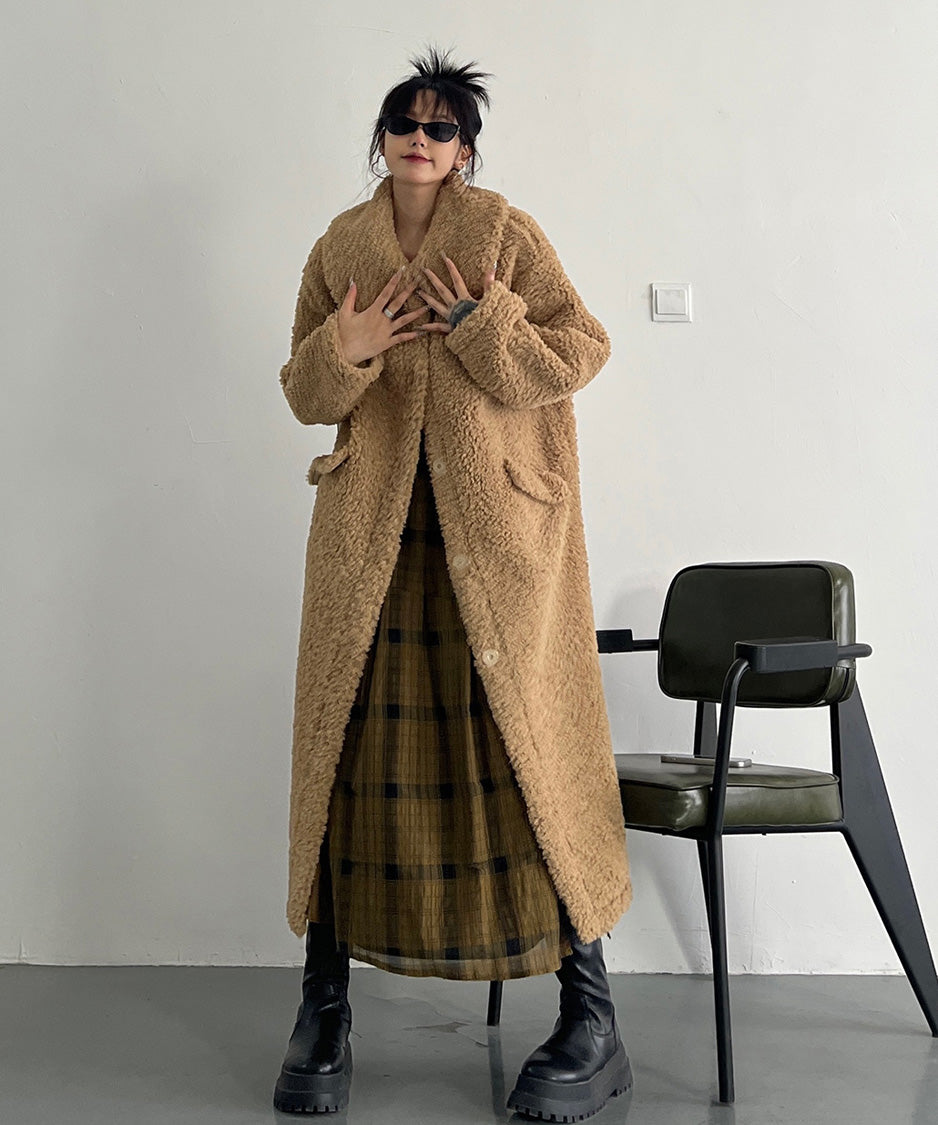Soft Boucle Long Coat
