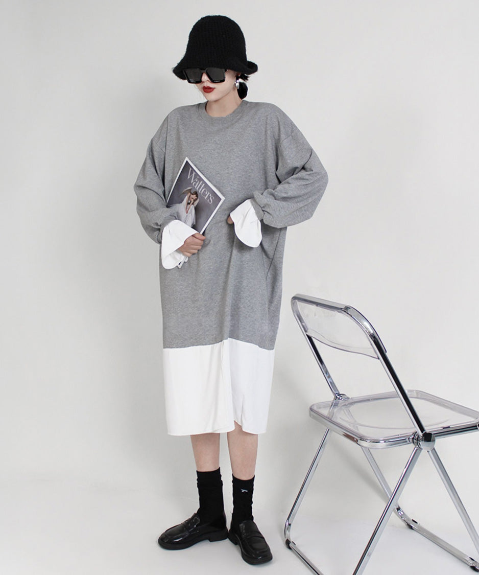 Layered Hem Sweat Dress