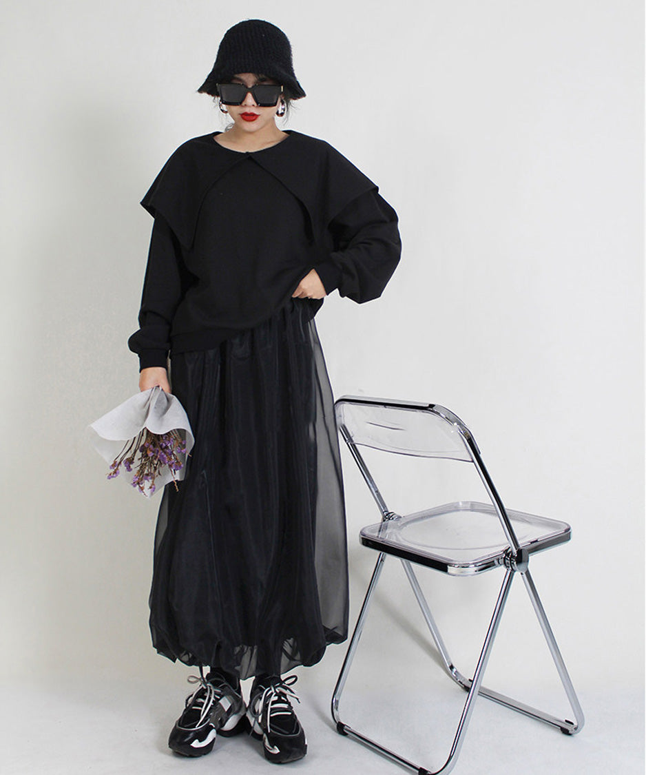 Cape Collar Sweatshirt