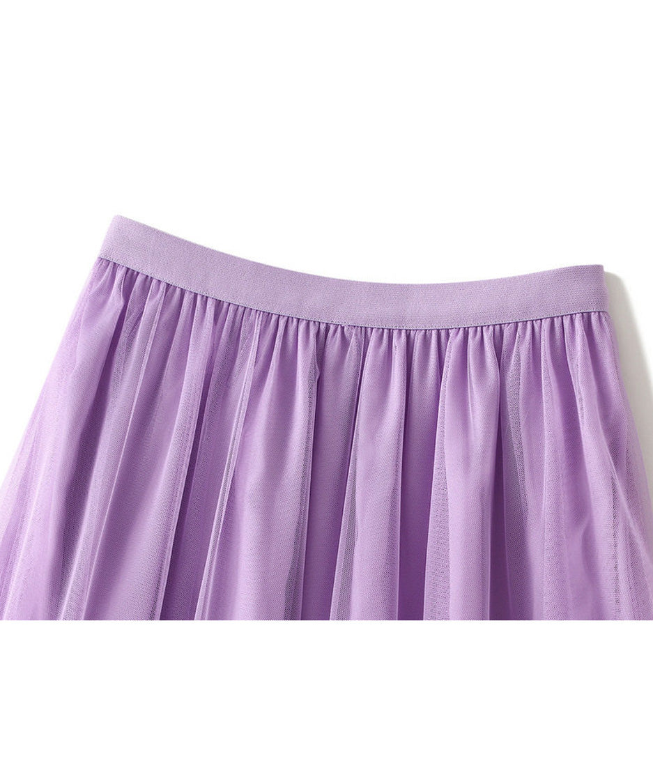 Volume Tiered Tulle Maxi Skirt