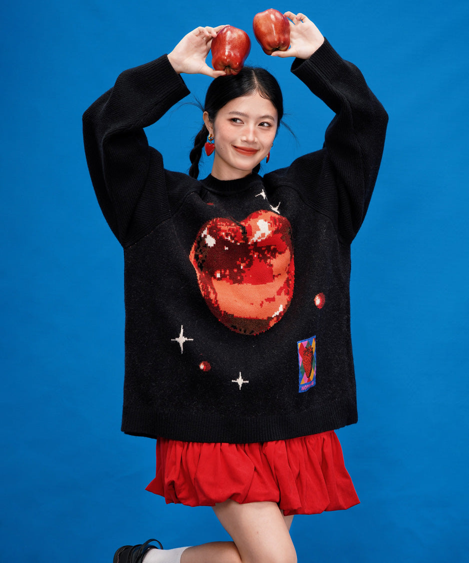 Pixel Apple Knit Sweater