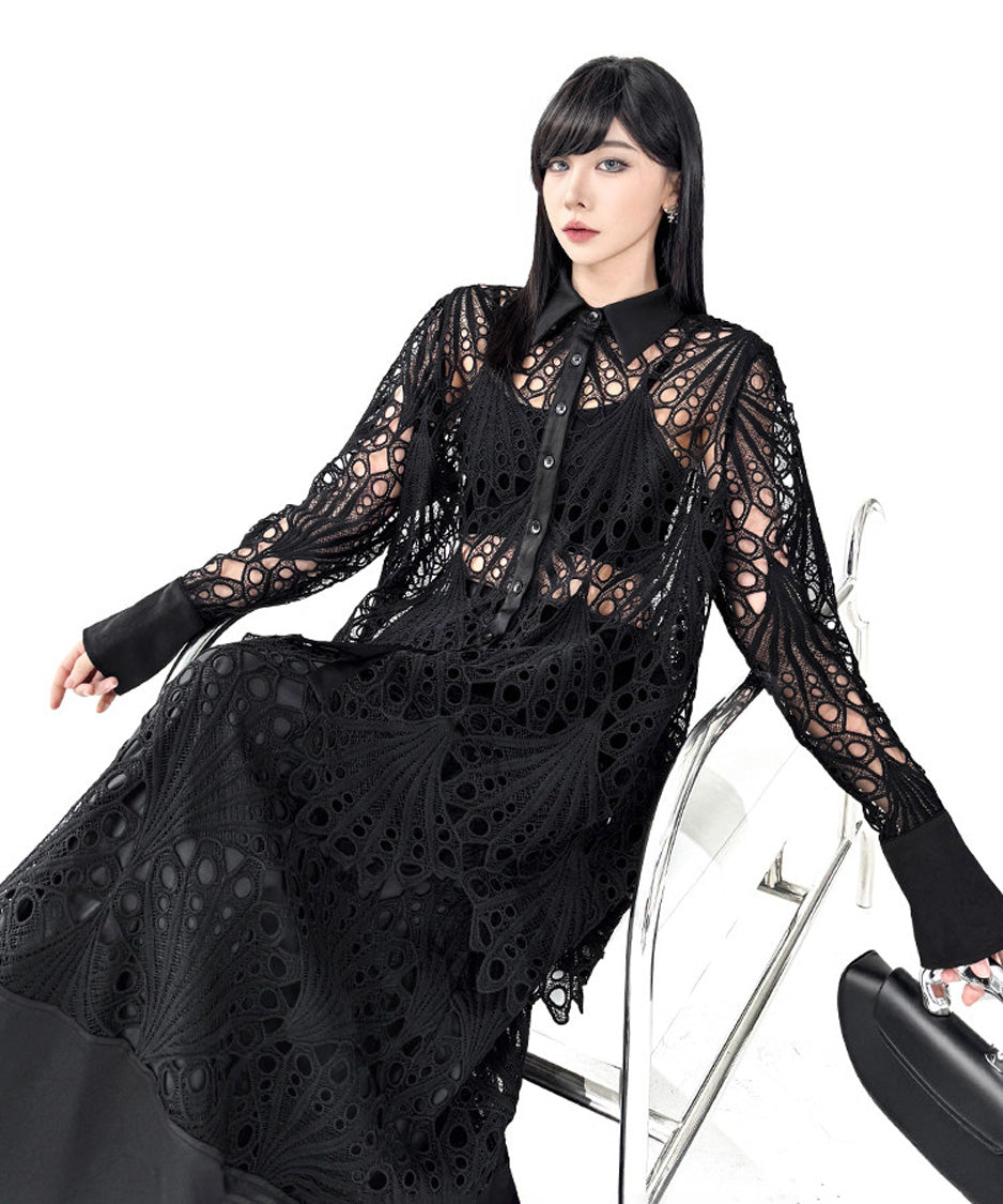 Lace Layer Blouse＆Skirt Co-ord