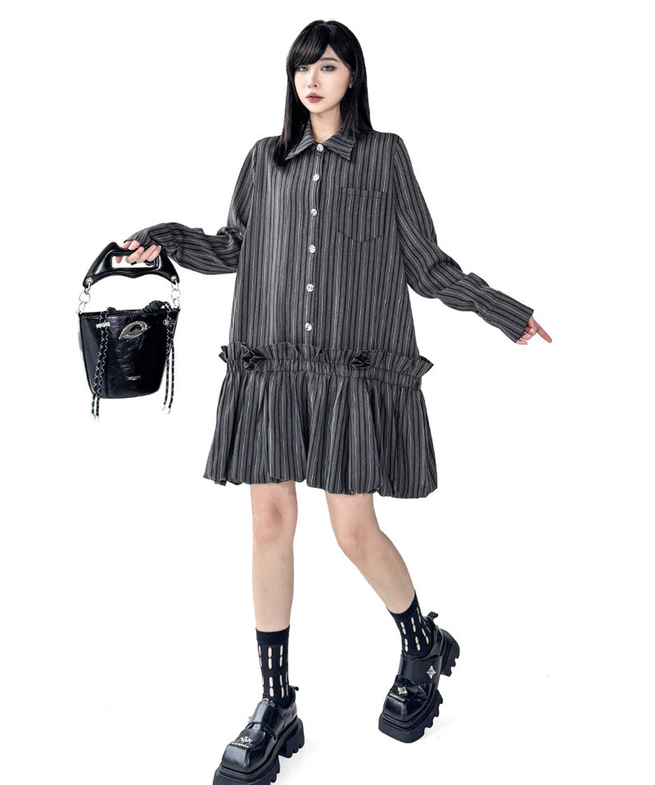 Stripe Tier Shirt Dress