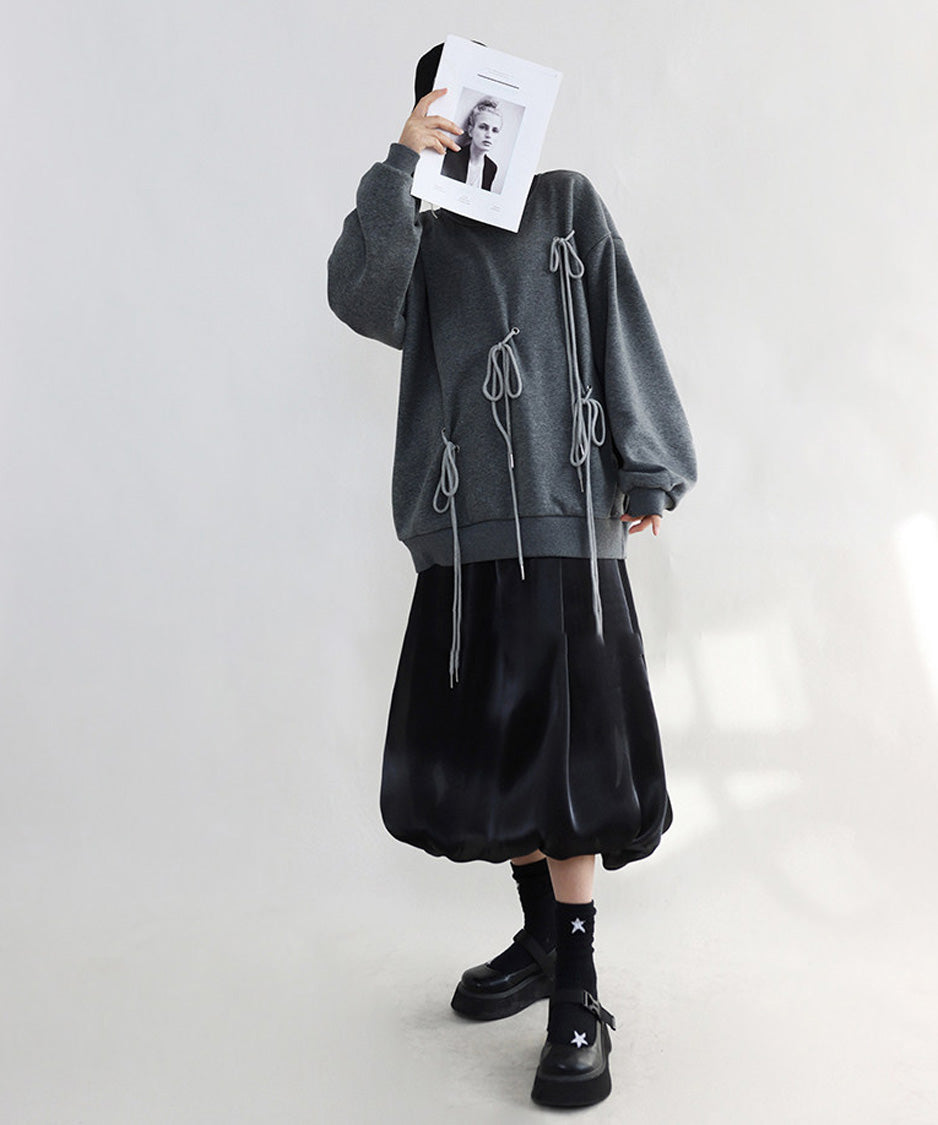 Ribbon Cord Sweatshirt