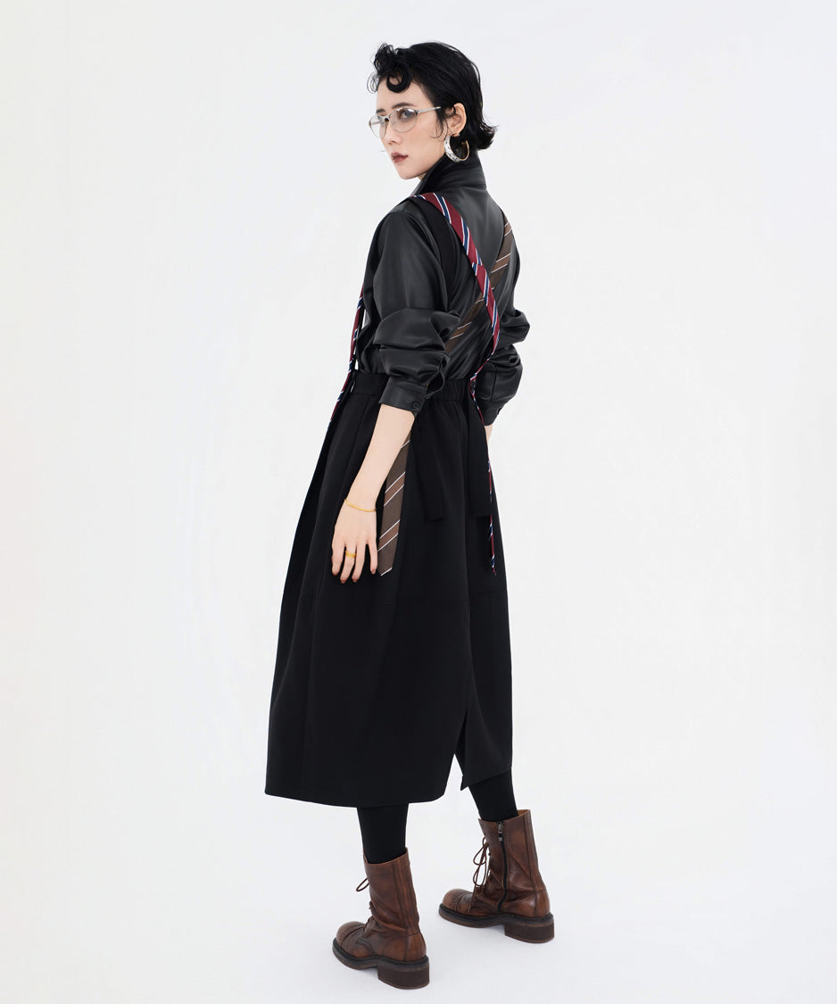 Tie Detail Apron Skirt