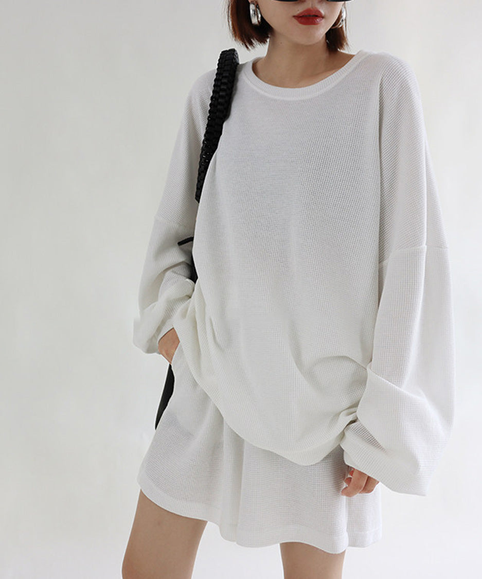 Waffle Relaxed Shorts Set