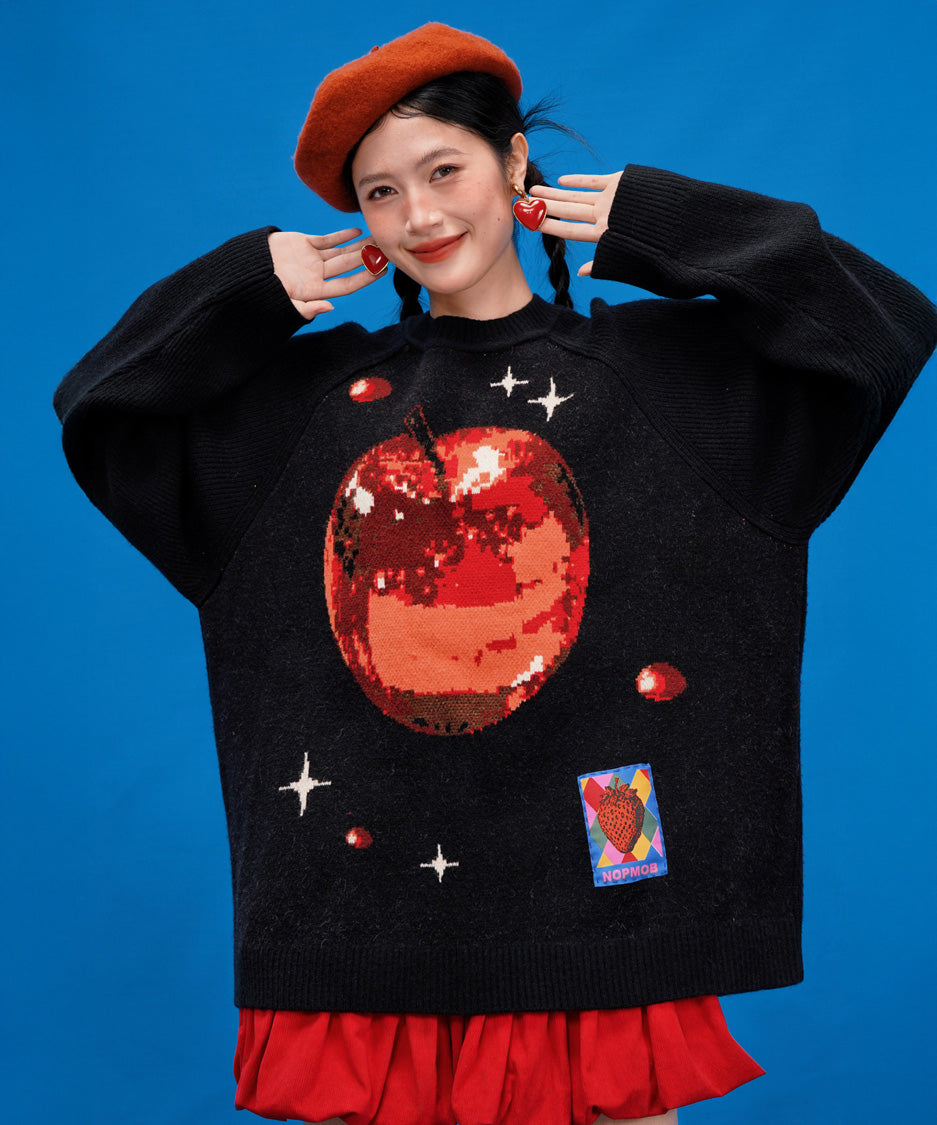 Pixel Apple Knit Sweater
