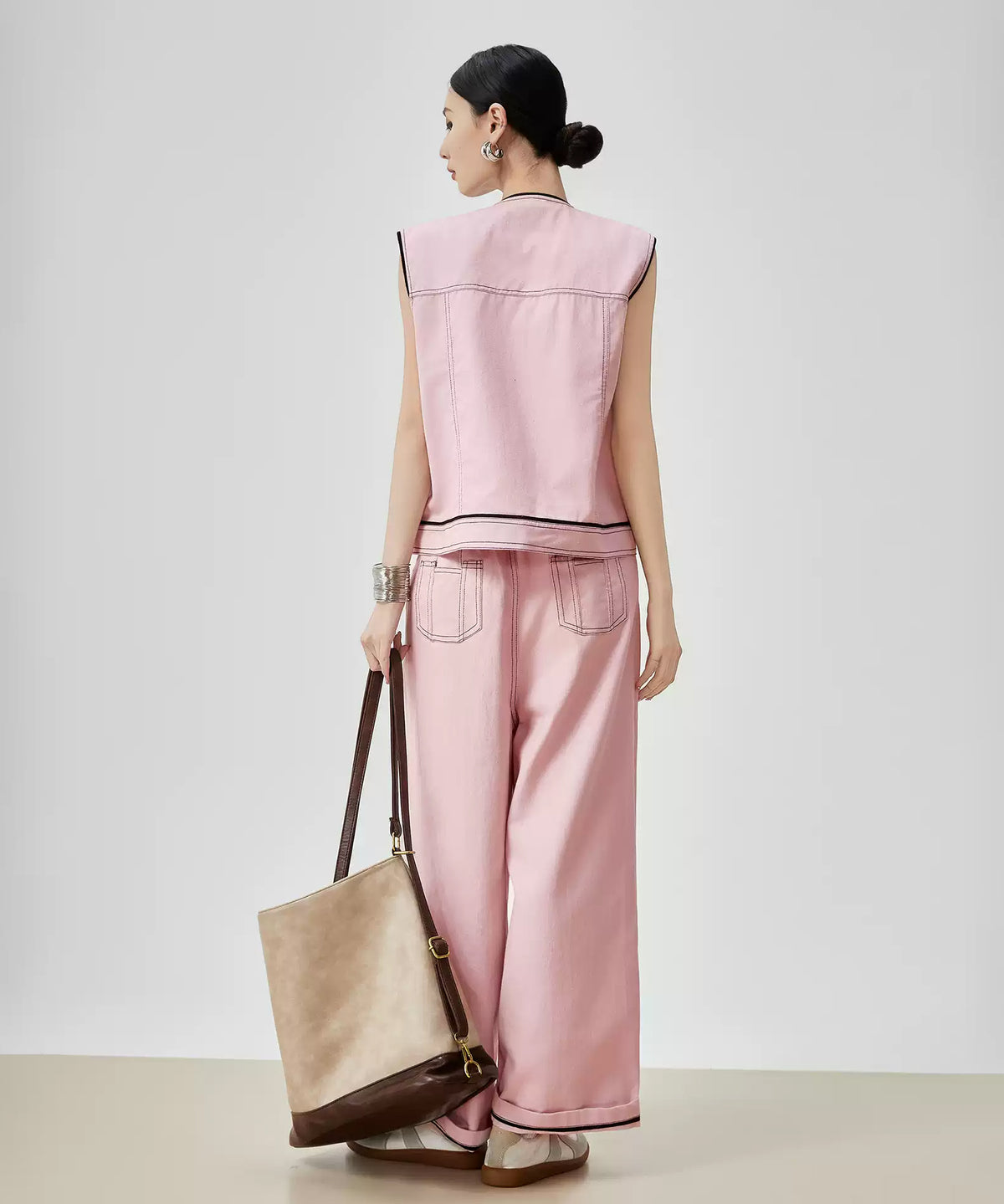 Contrast Stitch Pink Denim Series
