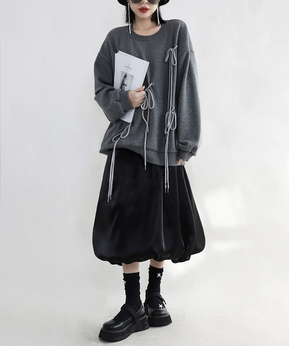 Ribbon Cord Sweatshirt