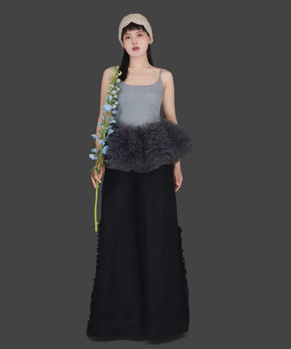 Ripple Seam Wide Pants
