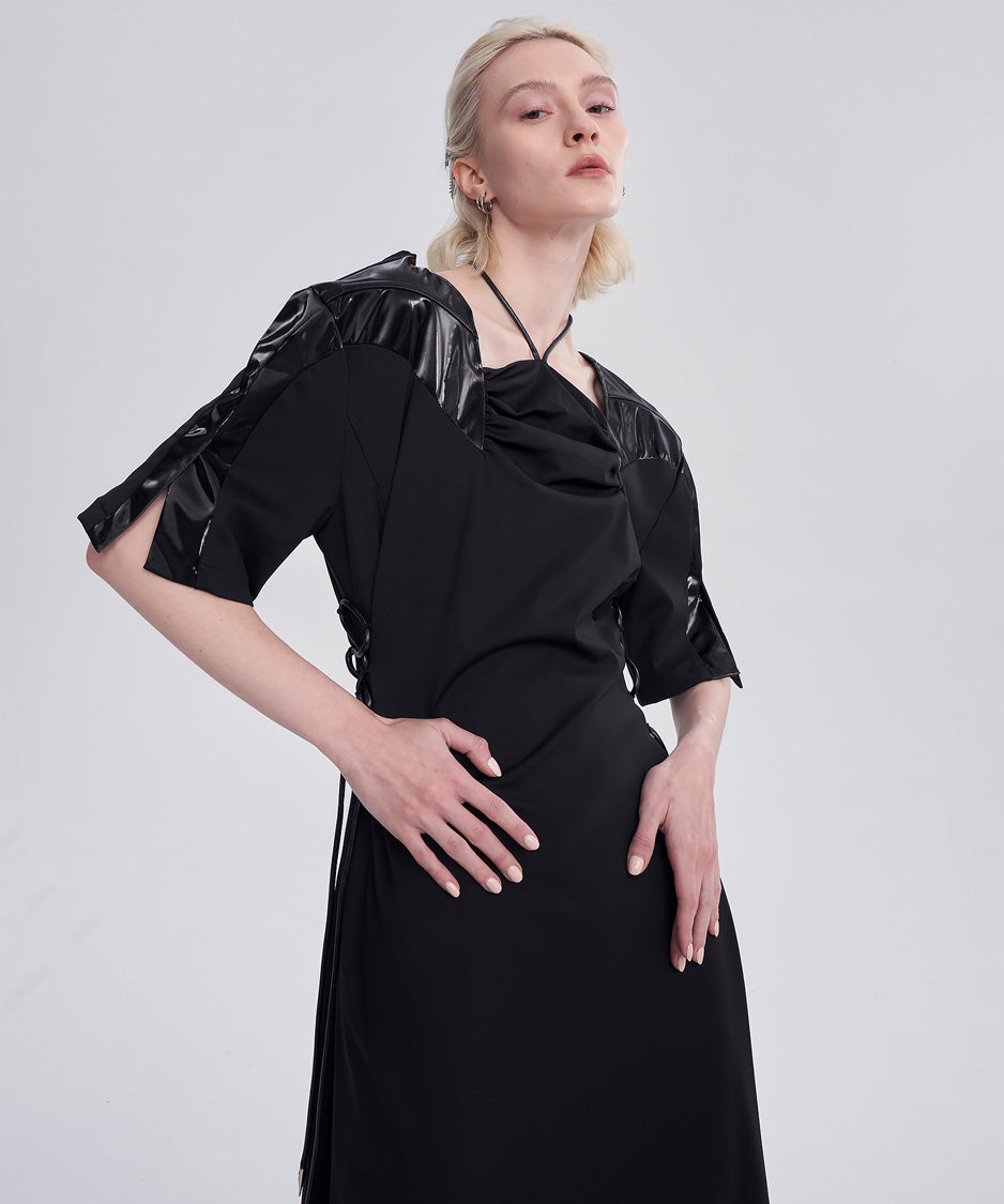 Gloss Panel Strap Dress