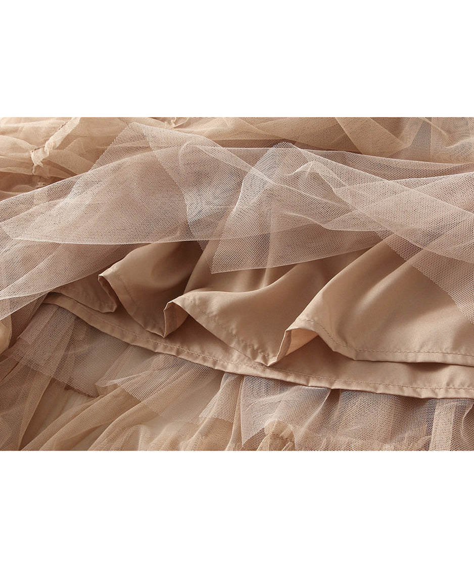 Volume Tiered Tulle Maxi Skirt