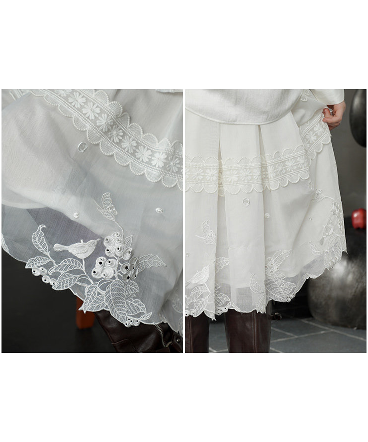 Aviary Embroidered Skirt