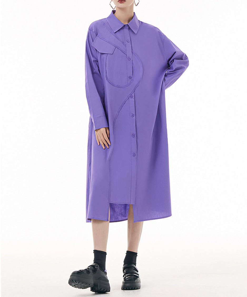Curved Line Shirt Dress