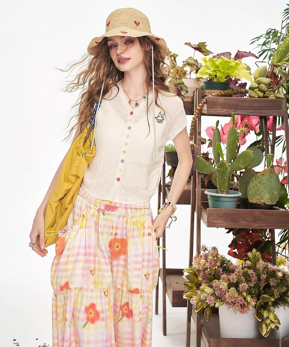 Pastel Button Cardigan