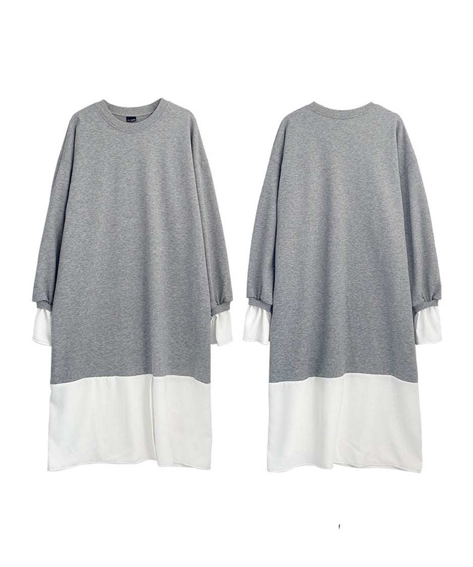 Layered Hem Sweat Dress