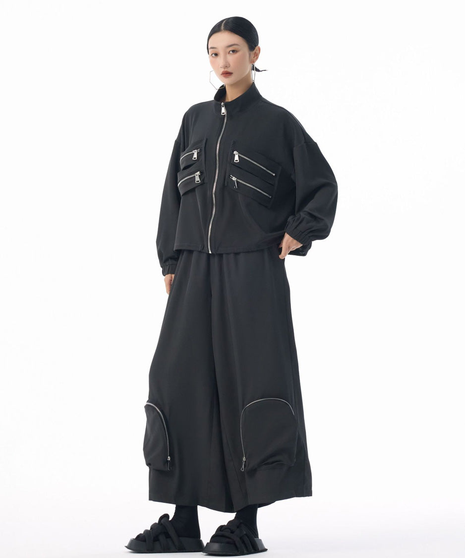 Zip Pocket Wide Pants