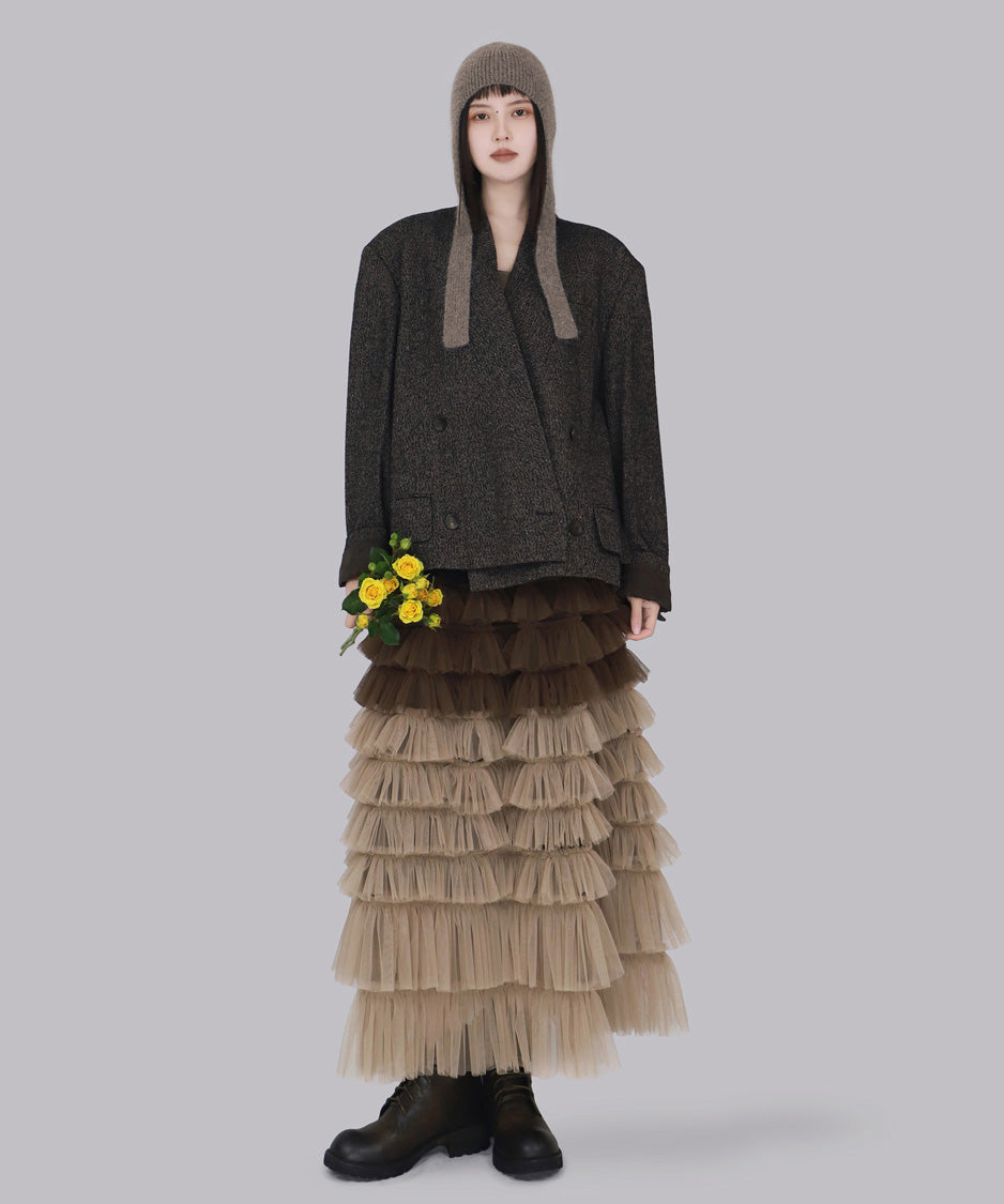 Cascade Frill Long Skirt